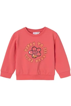 NAME IT Nmfnovisa Nreg Sweat Box Bru bluza dziewczęca, , 110