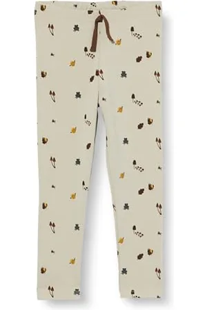Müsli By Green Cotton Legginsy leśne dla chłopców, Soft Green/Mustard/Kora, 92