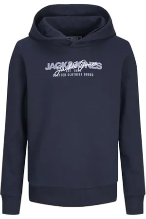 JACK&JONES JUNIOR Jjalvis Sweat Hood Jnr bluza z kapturem dla chłopców, , 128