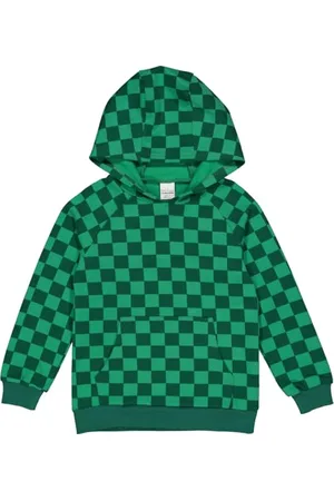 Green Cotton Bluza chłopięca BMX z kapturem, Lazy Green/Fast Green, 122