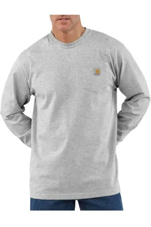 Carhartt Damska koszulka robocza z długim rękawem, szary, M
