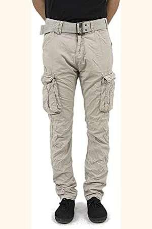 Schott NYC Spodnie męskie, Ciment, 32W / 32L