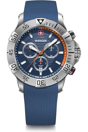 Wenger Seaforce Chrono Analogowy Kwarcowy Zegarek Z Chronografem Średnica 43 mm Szwajcarski Wodoodporny Silikonowy Pasek do 200 m 01.0643.124