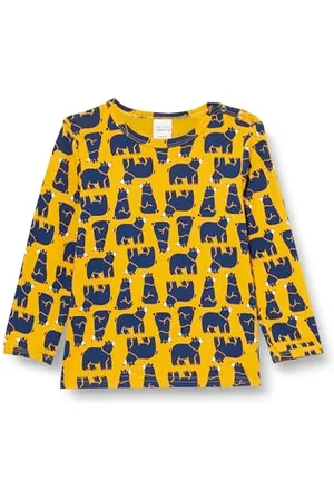Green Cotton Baby Boys Bear L/S T Blouse, Mango/Academy/Balsam Cream, 92