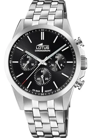 Lotus Zegarek męski 18989/4 Chrono Obudowa ze stali nierdzewnej szary pasek ze stali nierdzewnej, , bransoletka