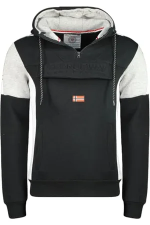Geographical Norway Fago Męska bluza z kapturem z kapturem kangurka z kapturem - Bluza z kapturem z kapturem z logo ciepły długi rękaw - męska wiosna lato jesień zima ( 2XL), , XXL