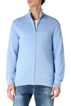 GANT Cotton Pique Zip Cardigan, , M