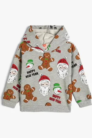 Koton Babyboys New Year Themed Hoodie Printed Details Hoodie Hoodie, , 2-3 Lat