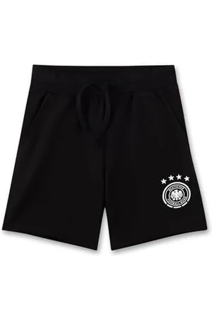 Sanetta DFB czarne | praktyczne i wygodne krótkie spodnie dresowe z mieszanki bawełny dla dziewcząt i chłopców. Odzież dziecięca, , 164