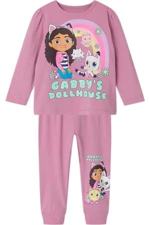 NAME IT Dziewczęca Nmfsaba Gabby Ls Nightset Noos Sky koszulka z długim rękawem, , 86-92