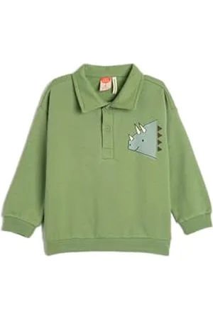 Koton Babyboys bluza polo z długim rękawem z nadrukiem dinozaurów, , 9-12 Miesi?cy