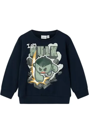 NAME IT Bluza chłopięca Nmmalstair Marvel Nreg Sweat Bru Mar, , 110