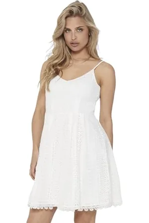 ONLY Kobiety Onlhelena Lace S/L Short Wvn Sukienka, , 38