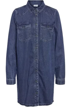 Noisy May Nmnew Signe L/S Denim Dress Vi002Mb Noos, , XL