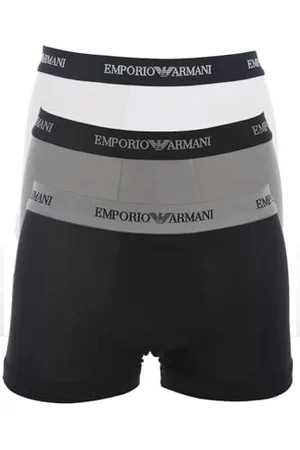 Emporio Armani Mężczyźni Essential Core Bokserki, Biały/Czarny/Szary, S