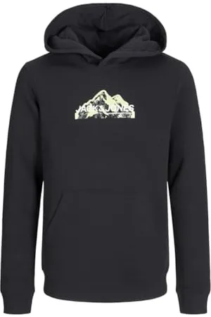 JACK&JONES JUNIOR Chłopięca bluza z kapturem Jcomountain Logo Sweat Hood Sn Mni, , 122