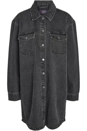 Noisy May NMALVA L/S DENIM DRESS AZ387BL NOOS FWD, , XS