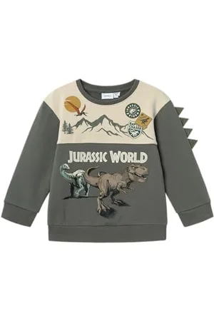 NAME IT Nmmsasha Jurassic Nreg Sweat Bru Sky bluza chłopięca, , 92
