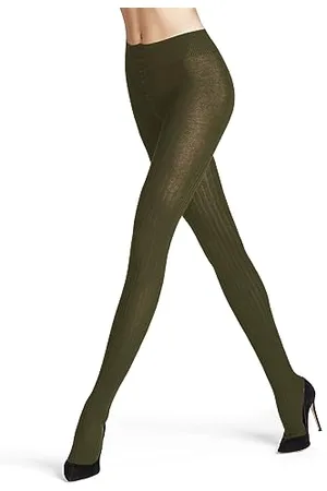 Falke Kobiety Cross Knit W TI Organiczna Bawełna Wełna grube jednokolorowe 1 Para, Zielony (Shire Green 7705), 36-38