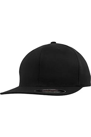 Flexfit Uniseks Flat Visor L Czapka z Daszkiem, Czarny, L-XL