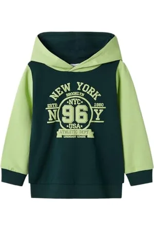 NAME IT Chłopięca bluza z kapturem Nmmveblock Ls Sweat Wh Unb, , 92