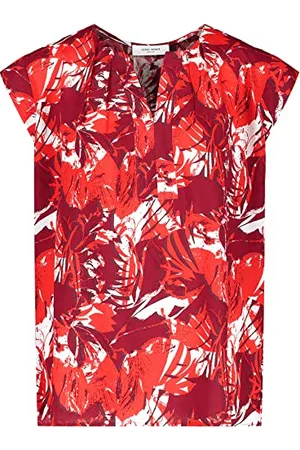 Gerry Weber Edition Bluzka damska, Bright Red/Ecru/nadruk, 36