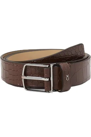 Calvin Klein Damski CK Must kwadratowa klamra 3 cm K60K612670 stały pasek, brązowy (Ciocbine Lab Croco), 90, , 90