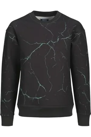 JACK&JONES JUNIOR Bluza chłopięca Jjkey Sporty Loose AOP Sweat Crew Ln Jnr, , 128