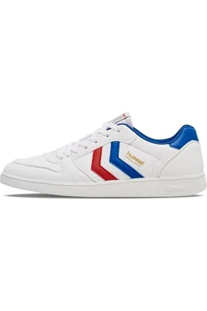 Hummel Unisex Handball Perfect Sneaker, białe/granatowe/czerwone, 41 EU, , 41 EU