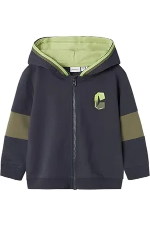 NAME IT Nmmnormano Nreg Sweat Card Wh Bru bluza z kapturem, , 86