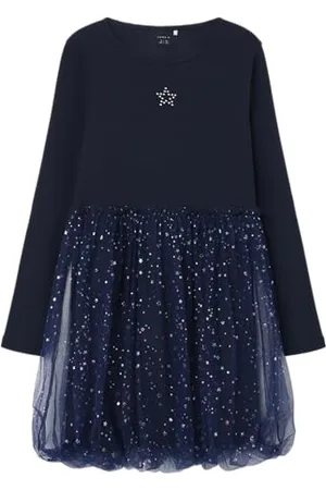 NAME IT Dziewczęca NkInfrarotana Ls Dress Pb sukienka, , 128