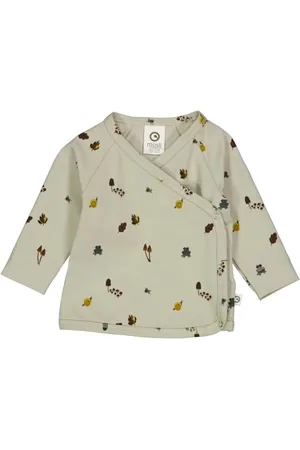 Müsli By Green Cotton Niemowlęta chłopcy Mini Me Forest kardigan T-Shirt, Soft Green/Mustard/Kora, 56