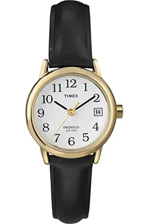 Timex Zegarek damski Easy Reader 25mm z datownikiem na skórzanym pasku T2H341