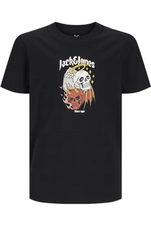 JACK&JONES JUNIOR Koszulka chłopięca Jorseven Skull Tee Ss Crew Neck Sn Jnr, , 140