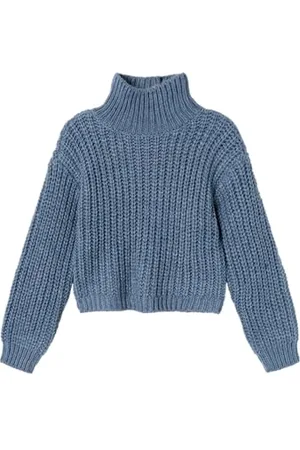 NAME IT Dziewczęcy sweter z dzianiny Nkfosally Ls Short Knit, , 116