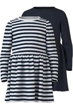 NAME IT Dziewczęca sukienka Nmfvivia Ls 2P Noos (2 sztuki), , 92
