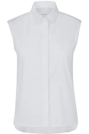 Seidensticker Damska bluzka - bluzka miejska - kołnierz koszuli - krój slim fit - bez rękawów - stretch, , 40