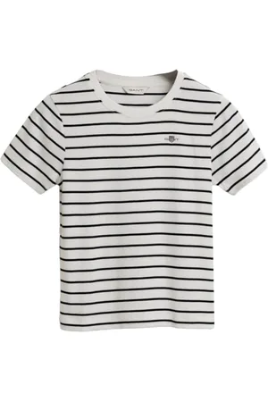 GANT Dziewczęca Striped Shield Slim T-Shirt, , 176