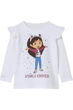 NAME IT Dziewczęca Nmfnessie Gabby Ls Nreg Top Box Sky koszulka z długim rękawem, , 92
