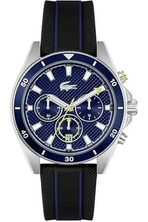 Lacoste Chronograf zegarek kwarcowy dla mężczyzn kolekcja MAINSAIL z czarną silikonową bransoletką - 2011361