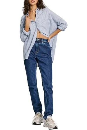 Pepe Jeans Damskie dżinsy stożkowe Hw Pl204591, dżinsy, niebieskie, 33W/30L, , 33W / 30L