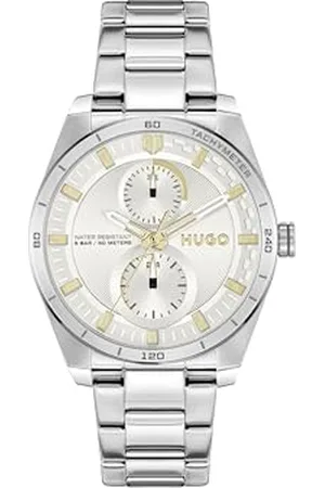 HUGO BOSS Analogowy wielofunkcyjny zegarek kwarcowy dla kobiet #Fast for HER Collection ze srebrną bransoletką ze stali nierdzewnej - 1540168