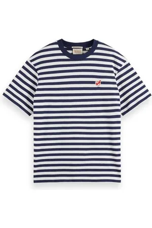 Scotch&Soda Core - The Free Spirit Peace Bird Striped T-Shirt, , XL
