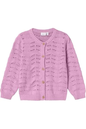 NAME IT Dziewczęca kurtka z dzianiny Nmfnesanne Ls Knit Card, , 98