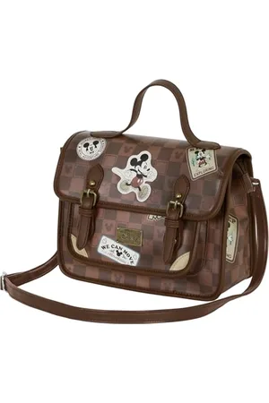 Disney Mickey Mouse Journey torba na ramię - plecak, brązowy, 27 x 20 cm, , Jeden rozmiar, Tornister torba na ramię - plecak