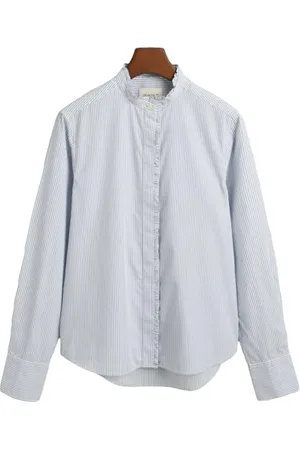 GANT REG Striped Frill Detail Shirt, , 40