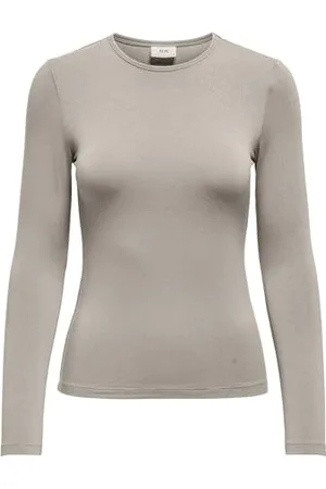 JDY Damska koszulka z długim rękawem, krój slim fit, okrągły dekolt, elegancka koszulka basic, , M