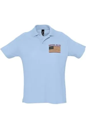 American College Polo z krótkim rękawem Mężczyźni Kobiety Mieszane, , S