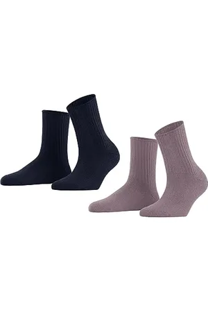 ESPRIT Kobiety Cosy Rib 2-Pack W SO Organiczna Bawełna Wełna jednokolorowe 2 Pak, Wielokolorowy (Sortiment 0020), 35-38