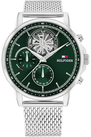 Tommy Hilfiger Męski analogowy zegarek kwarcowy z paskiem ze stali nierdzewnej 1710608, , bransoletka